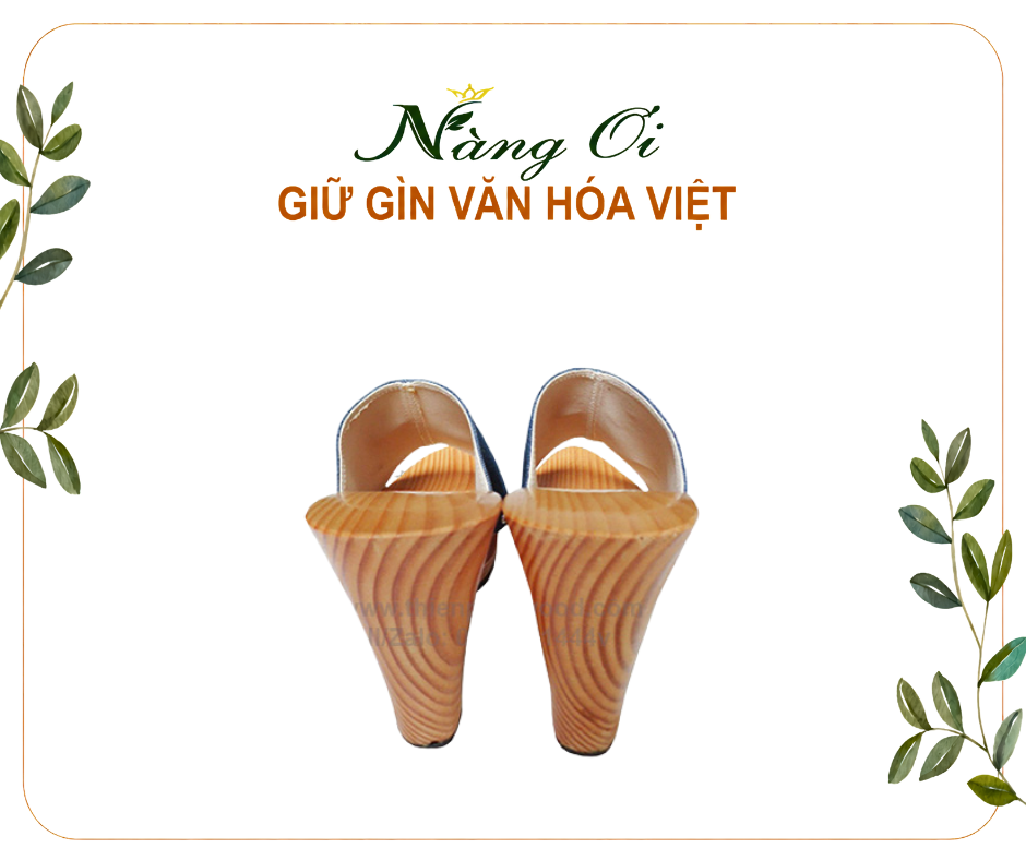 guốc gỗ cao 12cm